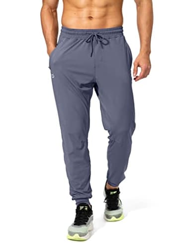 G Gradual Men's Sweatpants with Zipper Pockets Athletic Pants Traning Track Pants Joggers for Men Soccer, Running, Workout (Dusty Blue, Large) - Image 1