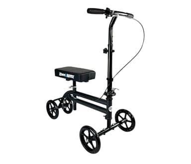 KneeRover Economy Knee Scooter Steerable Knee Walker for Adults for Foot Surgery, Broken Ankle, Foot Injuries - Foldable Knee Rover Scooter for Broken Foot Injured Leg Crutch (Black) - Image 1