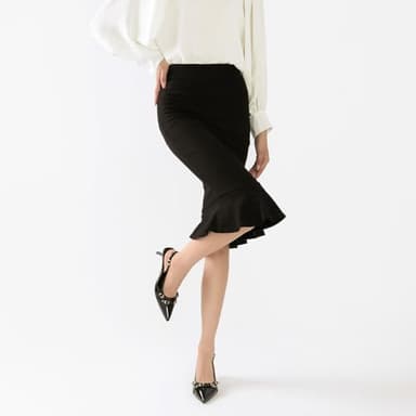 Mostrin Black Kitten Heels for Women Sexy Pointed Toe Slingback Low Heels Dressy Pumps Shoes with Buckle for Party Size 7 - Image 6