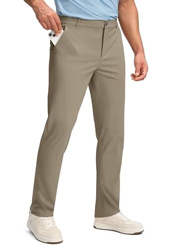 Obla Men's Golf Pants - 30"/32"/34" Slim Fit Stretch Lightweight Trousers with 5 Pockets Casual Travel Dress Work Pants for Men (Taupe_L32 W36) - Image 1