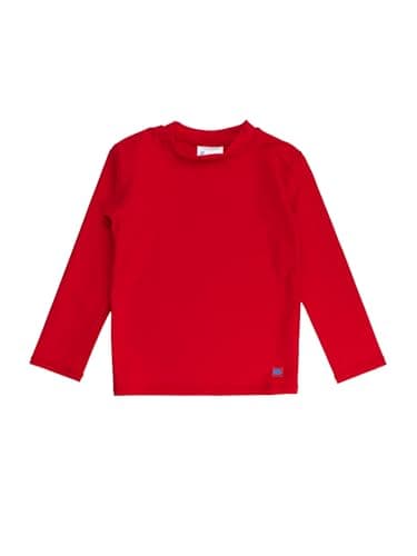 RUGGEDBUTTS® Baby/Toddler Boys Long Sleeve Rash Guard Swim Shirt w/UPF 50+ - Vintage Red, 10 - Image 1