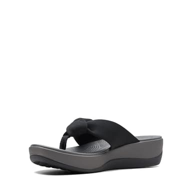 Clarks womens Arla Glison Flip Flop, Black Fabric, 9 US - Image 5