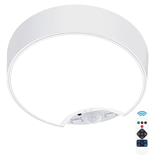 Alivation Motion Sensor Ceiling Light Battery Operated Light Fixture, 120 LED Closet Light Motion Activated, Battery Powered Wireless Lights for Wall Laundry Garage Bathroom Shower Porch Shed 400 LM - Image 1