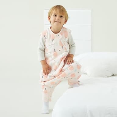 Duomiaomiao 2.5 TOG Toddler Sleep Sack 3-4T 100% Cotton Winter Side Open Zipper Baby Sleep Sack with Feet, Warm Toddler Wearable Blanket - Image 3