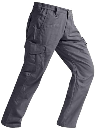 SPOSULEI Mens Cargo Pants Ripstop Work Hiking Pants Outdoor Breathable Quick Dry Stretch Tactical Construction Travel Working Pants with 9 Pockets Dark Grey 36Wx34L - Image 1