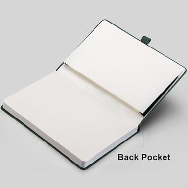 RETTACY Blank Journal Notebook, 2-Pack, 192 Pages per Pack, A5 Medium Size (5.7'' x 8.3''), Leather Hardcover, 100 GSM Thick Paper, for Sketching, Drawing, Painting (Black & Dark Green) - Image 7