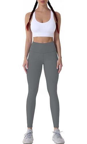 Sunzel Workout Leggings for Women, Squat Proof High Waisted Yoga Pants 4 Way Stretch, Buttery Soft Sunzfly 28", Dark Grey, Large - Image 6