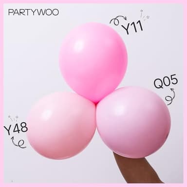 PartyWoo Light Pink Balloons 123 pcs Different Sizes of 18 12 10 5 Inch Pastel Baby Pale Pink Balloon Arch Kit Garland for Baby Shower Valentine's Day Princess Birthday Party Decorations Pink-Q05 - Image 5