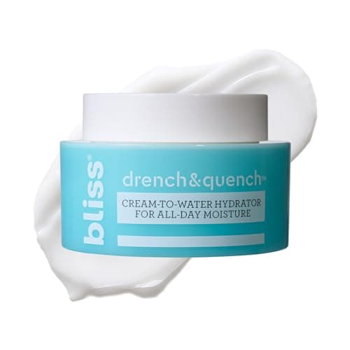 Bliss Drench & Quench Hyaluronic Acid Cream to Water Moisturizer | Lightweight Face Cream with 4 Types of Hyaluronic Acid for All Day Hydration and Plump Skin | Clean Vegan & Cruelty Free 1.7 fl oz - Image 1