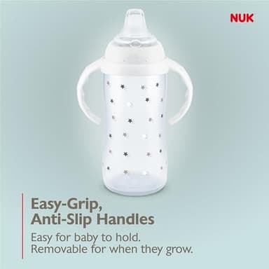 NUK Learner Cup, 10 Oz, Pack of 2, Disney's Stitch – Soft Spout, Easy-Grip Handles, BPA Free, Spill Proof Transition Sippy Cup - Image 4