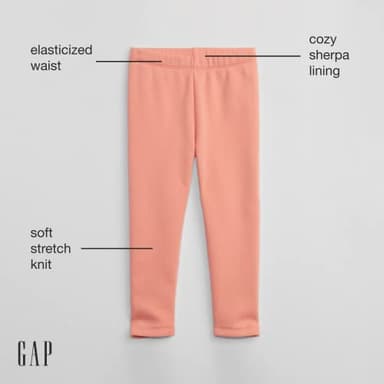 GAP Baby Girls Cozy Leggings, Wild Orchid 16-2120 Tc, 3-6 Months US - Image 2