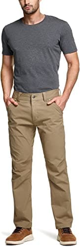 CQR Men's Vent Stretch Pants, Quick Dry Lightweight Casual Cargo Pants, Water Resistant Straight-Fit Utility Work Pants, Sedona Cougar, 32W x 32L - Image 3