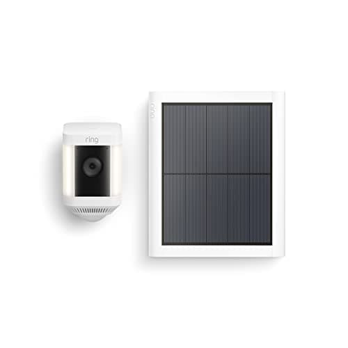 Ring Spotlight Cam Plus, Solar | Two-Way Talk, Color Night Vision, and Security Siren (2022 release) - White - Image 1