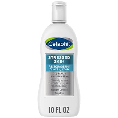 Cetaphil RESTORADERM Soothing Wash, 10 fl oz, Soothes Dry, Stressed Skin, Hypoallergenic, Soap & Paraben Free, National Eczema Association Endorsed - Image 1