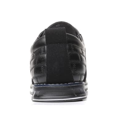 Mens Dress Shoes Black Casual Business Oxford Derby Orthopedic Leather Shoes Simple Lace-up Walk Loafers Flats for Men - Image 5