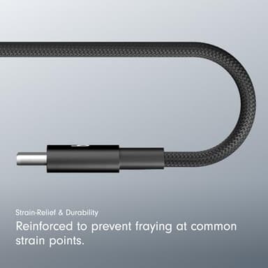 Beats USB-C to USB-C Woven Cable Fast Charging Durable/Tangle-Free Compatible Charger for Apple & Android Devices (1.5 m, 5 ft) - Bolt Black - Image 5