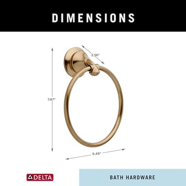 Delta Faucet 79446-CZ Linden Towel Ring, Champagne Bronze - Image 6