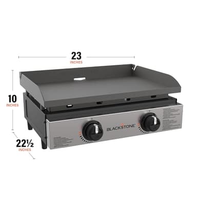 Blackstone 1666 22” Tabletop Griddle with Stainless Steel Faceplate, Powder Coated Steel, Black - Image 3