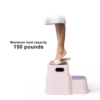 Two Step Stool for Kids -Toddler Step Stool for Bathroom Sink-Dual Height 9.5" Non-Slip for Potty Training, Kitchen, Bedroom & Classroom ((Includes Two Ducks) - Image 6