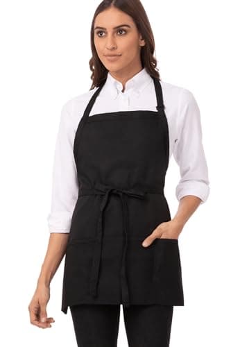 Chef Works Unisex Three Pocket Apron, Black, One Size - Image 1