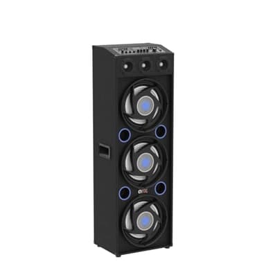 QFX SBX-412300BT TWS Bluetooth Triple 12” Woofer Triple 1” Tweeter Recording High-Performance PA Cabinet Speaker with 10-Band Graphic EQ, 2 Microphone Inputs, Guitar Input, and AUX Input, Blue - Image 7