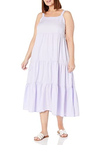 The Drop Women's Britt Tiered Maxi Tent Dress, Dusty Purple, M - Image 4