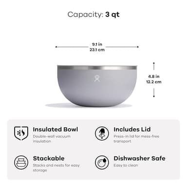 Hydro Flask 3 Qt Serving Bowl W. Cap Black - Image 4