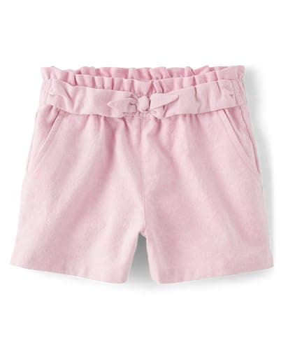 Gymboree,and Toddler Tie Front Linen Shorts,Simple Pink,5T - Image 1