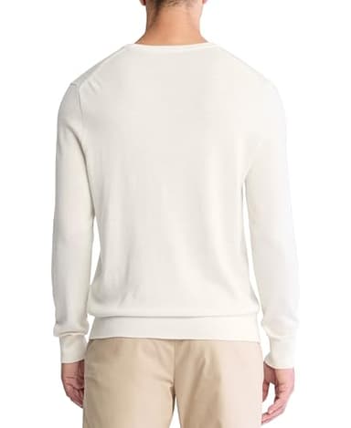 Calvin Klein Men's Extra Fine Merino Wool Sweater Antique White - Image 2