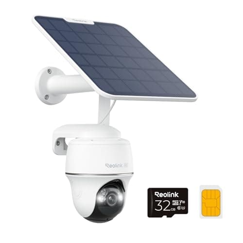 REOLINK 4K LTE Cellular Security Camera Wireless Outdoor, No WiFi, 3G/4G LTE, Solar Powered, SIM Card+32GB SD Card Included, Color Night Vision, Local/Cloud Storage, Go PT Ultra+SP, Updated Version - Image 1