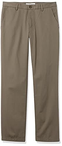 Amazon Essentials Men's Straight-Fit Wrinkle-Resistant Flat-Front Chino Pant, Taupe, 32W x 32L - Image 6