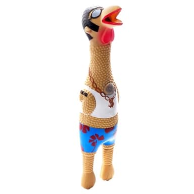 Outward Hound by Charming Pet Squawkers Earl Latex Squeaky Rubber Chicken Dog Toy, Funny Interactive Holiday Toy for Dogs, Large Size - Image 1