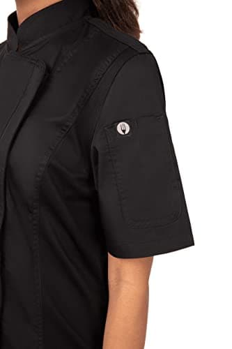 Chef Works Women's Springfield Chef Coat, Black, Medium - Image 4