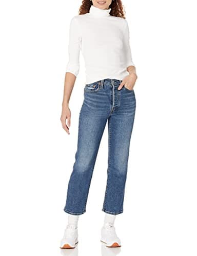 Amazon Essentials Women's Slim-Fit Layering Long Sleeve Knit Rib Turtleneck Top (Available in Plus Size), Pack of 2, White, X-Large - Image 5