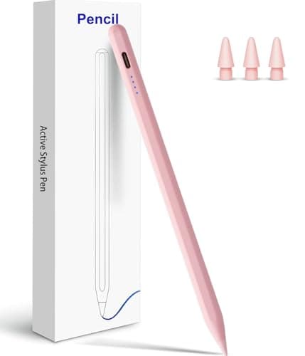Stylus Pen for iPad Pencil 10th Generation(2018-2025), Fast Charge Apple Pen with Palm Rejection Tilt Sensitivity, Compatible with iPad 6/7/8/9/10", Pro 11"/12.9"/ M4, Air 3/4/5/M2/M3, Mini 5/6 (Pink) - Image 1