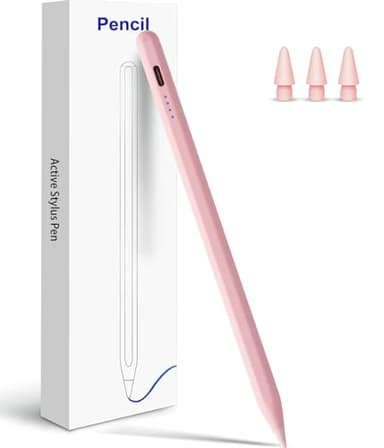 Stylus Pen for iPad Pencil 10th Generation(2018-2025), Fast Charge Apple Pen with Palm Rejection Tilt Sensitivity, Compatible with iPad 6/7/8/9/10", Pro 11"/12.9"/ M4, Air 3/4/5/M2/M3, Mini 5/6 (Pink) - Image 1
