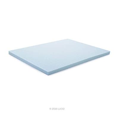 LUCID 3-inch Ventilated Gel Memory Foam Mattress Topper - Queen - Image 7