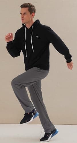 Men's Elastic Waist Hiking Pants Water Resistant Quick-Dry Lightweight Outdoor Sweatpants with Zipper Pockets - Image 6