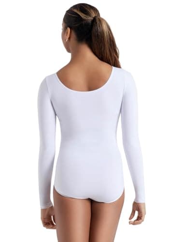 Capezio Women's Long Sleeve Leotard,White,Large - Image 3