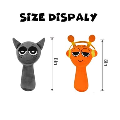 Plush Toys, Horror Games Plushies Toy for Fans, Soft Stuffed Animal Pillow Figure Doll Christmas Birthday Gifts for Adult Kids (Gray+Orange) - Image 3