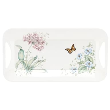Lenox 855591 Butterfly Meadow Melamine Hors Doeuvres Tray, Lightweight Melamine Material - Image 1