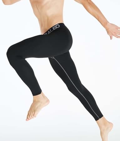 TELALEO 5 Pack Men's Compression Pants for Workout, Running,Basketball,Football-Sports Baselayer Leggings M - Image 3