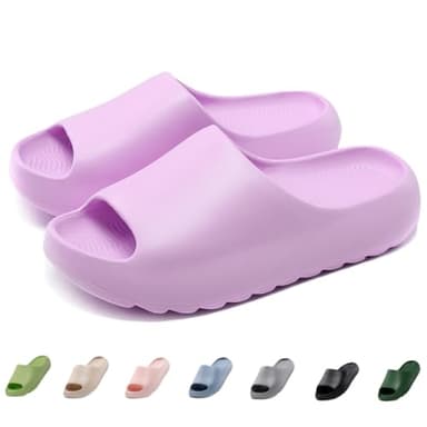 JUYETOA Cloud Slides for Women Men Kids, Pillow Slippers Comfy Non-Slip Soft Waterproof Bathroom Shower Shoes, Cushioned Thick Sole Sandals for Indoor and Outdoor - Image 1