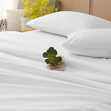 SONORO KATE Bed Sheet Set Super Soft Microfiber 1800 Thread Count Luxury Egyptian Sheets 16-Inch Deep Pocket Wrinkle and Hypoallergenic-4 Piece(Queen White) - Image 3