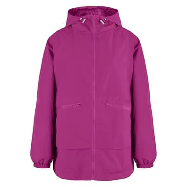 PESION Women's Waterproof Rain Jacket Lightweight Hooded Raincoat for Hiking Travel Outdoor, Violet Berry, XXLarge - Image 4