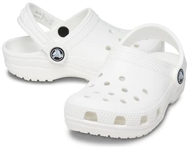 Crocs Kids' Classic Clog , White/White, 5 Big Kid - Image 5