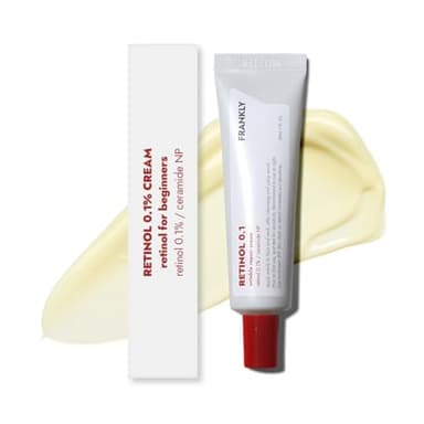 FRANKLY Retinol 0.1% Cream, 1.01 fl oz - Beginner Retinol | Night Cream | with Ceramides & Natural Ginseng | Anti-aging, Wrinkles Care, Reduces Congestion and hyperpigmentation | Korean Skin Care - Image 1