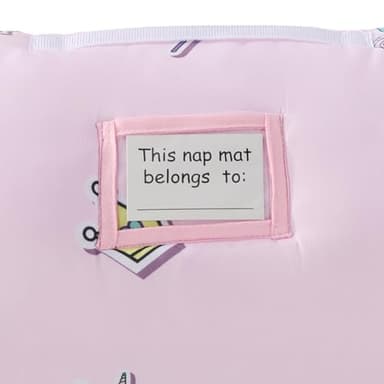 beeweed Toddler Nap Mat, Rollup Design Kid Sleeping Mat with Removable Pillow & Minky Blanket, Toddler Sleeping Bag for Daycare Preschool Travel Camping, Pink Unicorn - Image 4