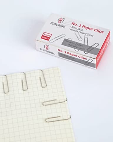 PAPERPAL Paperclips for Office School & Personal Use, #1 Nonskid Paper Clip (1-2/7"), 600 Medium Paper Clips (6 Boxes of 100 Each), Silver - Image 5