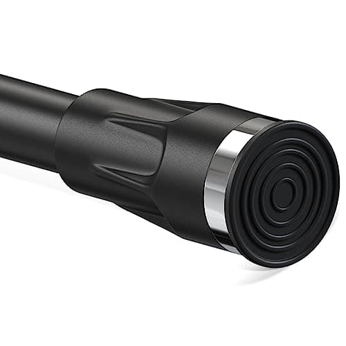 Extra Long Tension Rod with Shower Rod Holder No Drill, Stainless Steel Adjustable Shower Curtain Rod for Bathroom Windows Closet 48-120 Inch Non Slip Matte Black - Image 1